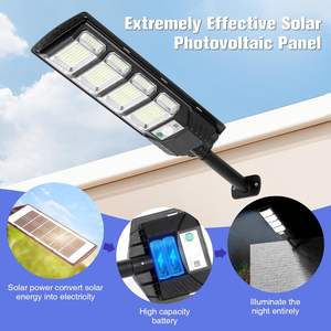 Lámpara Solar LED de 300W 500W 600W 1000W, Precio de Fábrica, Policristalina, para Exteriores, IP65, con Batería AC, para Alumbrado Público - Product Image 2