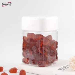 Free Sample Hemp Gummies Plastic jar MULTIVITAMIN 100ml 250ml 350mlPlastic Bottles Fruity Extract Gummy Plastic Container