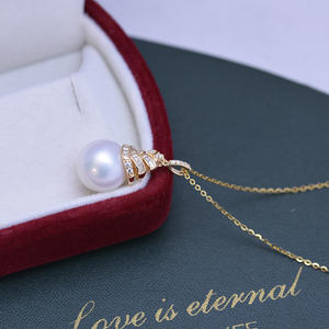 Collier pendentif en perle d'eau douce de 11-12 mm, blanc, forte luminosité, faibles défauts, chaîne claviculaire en argent S925, édition coréenne pour femme - Product Image 3