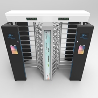 Puerta DE SEGURIDAD DE torniquete de altura completa, puerta de control de acceso de doble carril personalizada, torniquete de altura completa
