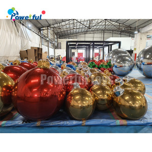 كرة عيد الميلاد مع غطاء ديكور خارجي ديكور داخلي لعيد الميلاد كرات كبيرة عملاقة بالونات - Product Image 1