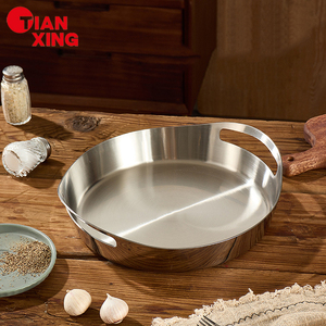 Kitchen Items 27cm Triply Stainless Steel <strong>Double</strong> Handle Baking Tray Steak Skillet Non Stick <strong>Frying</strong> <strong>Pan</strong> <strong>Grill</strong> <strong>Pan</strong> Saute Fry <strong>Pans</strong> - Product Image 3