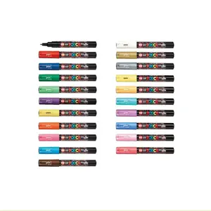 ปากกามาร์กเกอร์แบบไม่ถาวรอเนกประสงค์ PC-1M(14สี),สำหรับโลหะ,พลาสติก,ไม้,แก้ว,ผลิตในประเทศญี่ปุ่น - Product Image 1