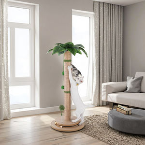 Fabricante personalizado de lujo verde real gato árbol al por mayor de alta resistencia gato alto árbol Torre mejor vendedor raspador <span class=keywords><strong>para</strong></span> <span class=keywords><strong>gatos</strong></span> grandes - Product Image 6