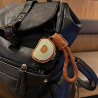 Porte-clés en cuir PU avec 26 lettres de l'alphabet anglais, bracelet en corde tressée, breloque lettre, pendentif de sac