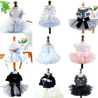 Robes de princesse en polyester à sequins et dentelle pour chiens et chats, plusieurs styles, taille XS, pour anniversaire et mariage