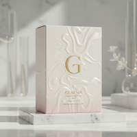 Caja de Embalaje para Productos de Belleza y Cuidado de la Piel, en Forma de Cubo, de Papel Texturizado Premium, con Gel Relajante, Venta al Por Mayor