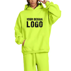Sweat-shirts pour hommes en molleton épais de style streetwear, grande taille, logo personnalisé, épaules tombantes, couleur unie, sweat-shirts de sport amples pour hommes - Product Image 2