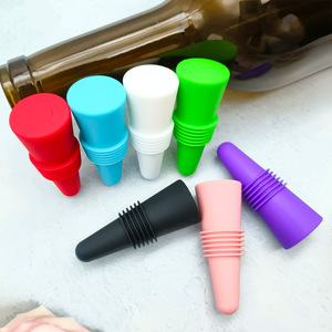Silicone Wine Stopper 6.0cm Blue Leak Proof Bottle Cap For Red Wine Champagne - Product Image 3