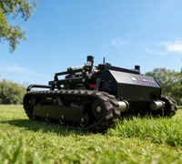 Tondeuse robotisée à chenilles, petite, télécommandée, à essence, démarrage électrique, pour coupe-herbe