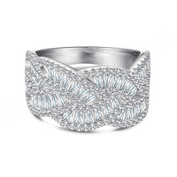 Anillos de Boda de Plata de Lujo con Moissanita Estilo Punk Hip Hop Cubano, Joyería Fina de Moda para Mujeres Modernas Certificadas - ¡Gran Venta!