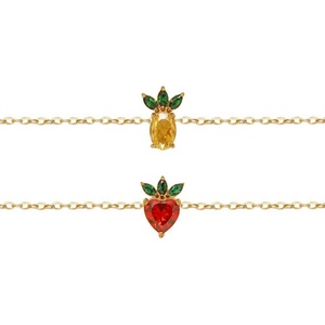 Dainty Gold Fruit <b>Cute</b> Accessories Jewelry <b>Bracelet</b> Zircon <b>Bracelets</b> Women - Product Image 1