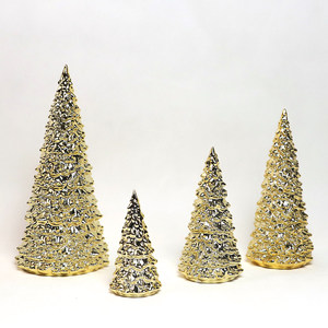 Árboles <span class=keywords><strong>de</strong></span> <span class=keywords><strong>Navidad</strong></span> <span class=keywords><strong>de</strong></span> Cerámica Electrochapados en Oro Metálico, Decoración <span class=keywords><strong>de</strong></span> <span class=keywords><strong>Mesa</strong></span> <span class=keywords><strong>de</strong></span> Porcelana en Varios Tamaños - Product Image 5