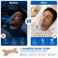 Bandelettes nasales anti-ronflement en forme de I, respirantes, non tissées, à base d'extraits végétaux, sans médicament, hypoallergéniques, 12 pièces, OEM, marque privée