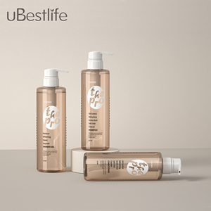<strong>UKS</strong> Luxury Cosmetic Plastic PET Transparent Empty Shampoo Bottle Hand Wash Conditioner Soap Dispensers 300ml 400ml 500ml 600ml - Product Image 4