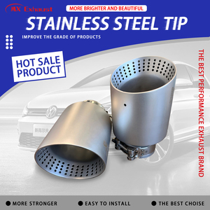 Puntas de Escape MX, Precio de Mayoreo, Nuevo Estilo, 60/63/67 mm, <span class=keywords><strong>Punta</strong></span> de Escape de Acero Inoxidable con Acabado Arenado para V*W GTI MK7 Golf7 Series - Product Image 5