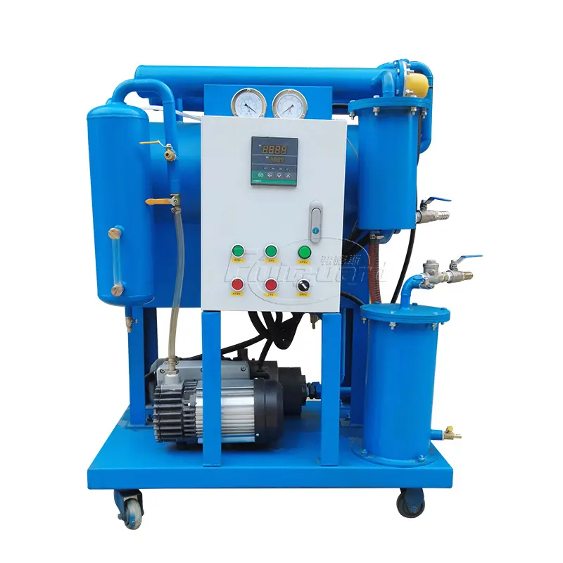 Peralatan filtrasi minyak transformator dehidrasi vakum kualitas luar biasa