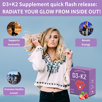 Top Qualité D3 K2 Vitamine Dissolvant Bande Orale Bonbons Film Supplément Vitamine K2 D3 Bande Orale