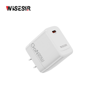 Adaptateur de chargeur mural WISESIR 20W GaN PD 3.0 Type-C avec sortie 5V/3A et protection OTP pour 17 Pro