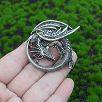 Broche Dragon Viking Vintage de Mode en Gros pour Hommes et Femmes, Amulettes, Broches Animaux, Badges de Revers pour Chemises, Bijoux