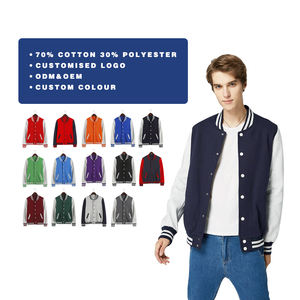 Veste Baseball Homme Jassen Mannen Effen Kleur Jas Bomberjack Jaqueta Masculina Inverno Simple Breasted Harajuku Veste Sweatshirt - Product Image 1