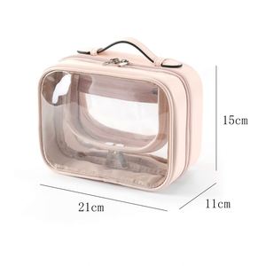 Clear Pvc Travel Wash <b>Toiletry</b> <b>Bag</b> Double Layers Waterproof Make up <b>Bag</b> for Women <b>Ladies</b> - Product Image 2