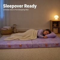 Canapé-lit pliable en mousse pour enfants, imprimé papillon, en peluche, pour chambre d'enfant, salle de jeux, crèche