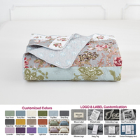 Couette de style farmhouse certifiée OEKO-TEX, légère, patchwork, design matelassé, antimicrobienne, respirante, pour lit Queen et King