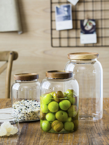 1300ML <strong>Large</strong> Capacity Big Size Glass Storage <strong>Jar</strong> Clear Borosilicate Acacia Lid <strong>Jar</strong> - Product Image 5