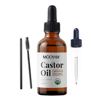 Kit de soin capillaire à l'huile de ricin pure pressée à froid à 100 %, hydratant pour la peau et les cheveux, huile de ricin pour la croissance des cheveux, des cils et des sourcils
