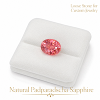 1,11 ct unbeheizter natürlicher Padparadscha-Saphir, Lotusrosa-Orange, oval geschliffener Ceylon-Edelstein