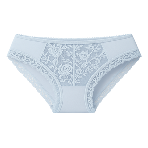 Braguitas de Bikini de Cintura Baja para Mujer, Ropa Interior sin Costuras Transpirable de Algodón Elástico Suave, Ajuste Cómodo, Bragas Sexys con Ribete de Encaje - Product Image 1
