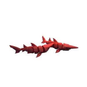 Requin sabre-denté réaliste imprimé en 3D, corps entièrement articulé avec mâchoires mobiles, jouet articulé, vente en gros - Product Image 5