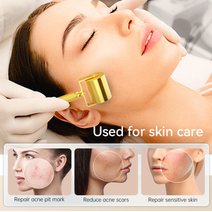 Rouleau de beauté 250 doré Microneedle Therapy Hydratant Outil de beauté multifonction et flexible Rouleau de derma - Product Image 4