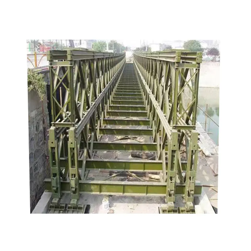 Struktur baja galvanis yang kompetitif rangka Bailey baja portabel jembatan