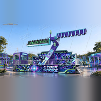 Manège Cyber Strike Super Dancer rotatif à 360 degrés, avec LED et deux bras, pour parcs d'attractions et carnavals