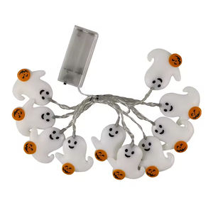 Guirlande lumineuse LED fantôme citrouille d'Halloween, blanc chaud, IP44, intensité réglable, nouvelle, pour intérieur, festivals, bars, décorations d'Halloween - Product Image 5