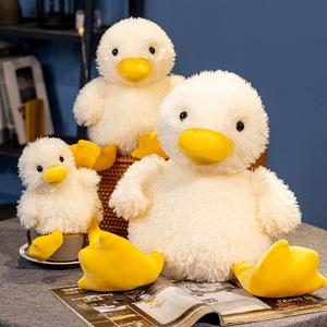 Peluche de Pato Blanco Esponjoso, Peluche de Patito <span class=keywords><strong>Amarillo</strong></span>, Pato Negro con Palomitas de Maíz, Estilo Personalizado - Product Image 3