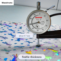 Tissu synthétique en cuir PVC laser licorne brillant irisé en rouleau pour la fabrication de sacs à main, matériaux écologiques résistants à l'eau