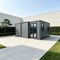 Casa Contenedor Expandible Sostenible de 20 pies con Techo Plano, Casa Móvil Modular Prefabricada para una Vida Ecológica