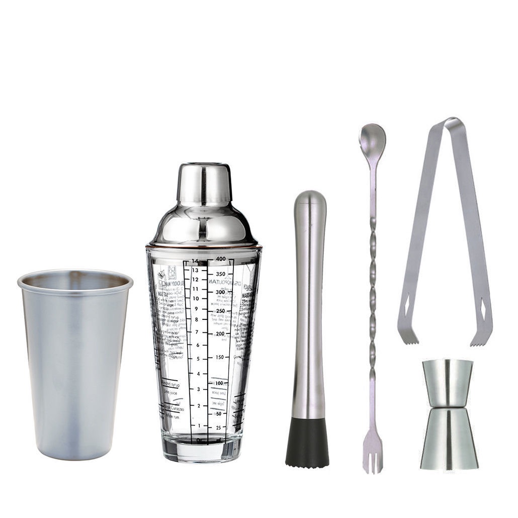 Glass shaker set scale with recipe three-stage shaker cocktail tool hand shaker
