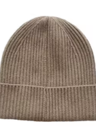 Bonnet unisexe de luxe côtelé à revers, bleu marine, ultra doux, idéal pour les voyages, fabriqué en Mongolie intérieure