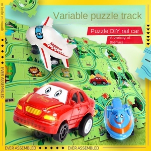 Coche Eléctrico de Pista para Niños con Dinosaurio, Juguetes Educativos de Plástico para Bebés, Ensamblado por Niños - Product Image 3