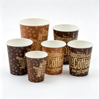 Gobelets en papier à paroi simple écologiques en gros, gobelets à café, logos personnalisés, gobelets en papier jetables