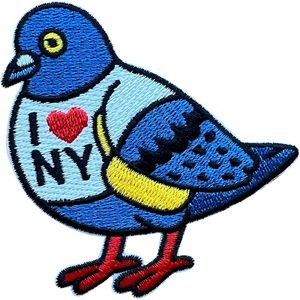 Parche Bordado de Paloma 'I Love New York' de 3 Pulgadas, Termoadhesivo y para Coser, Aplique de Viaje de Fieltro No Tejido - Product Image 1