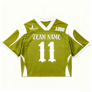 Maglia da Football Americano Retrò Oversize in Poliestere con Design a Rete, Modelli per Competizioni di Moda Y2K - Product Image 1