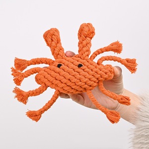 Jouet à mâcher en corde de coton pour chien, rouge, taille moyenne, jouet d'intérieur pour animaux de compagnie - Product Image 4