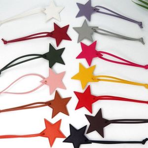 Five Pointed Leather Pendant Keychain Stylish <b>Key</b> <b>Rings</b> Five-Pointed Star Luggage Purse Decoration <b>Bag</b> Charm for Ladies - Product Image 2