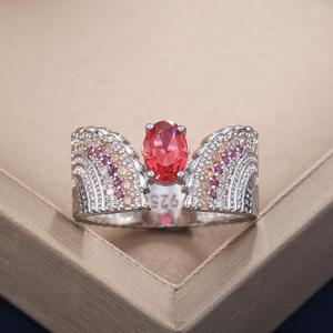 Anello di cristallo per donna, elegante, minimalista, per feste quotidiane, accessori moda - Product Image 3