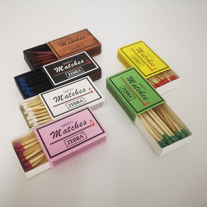 colorful tips wood safety matches in paper box , wooden match stick household - Product Image 5